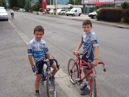 Maxime et Loïc après la course